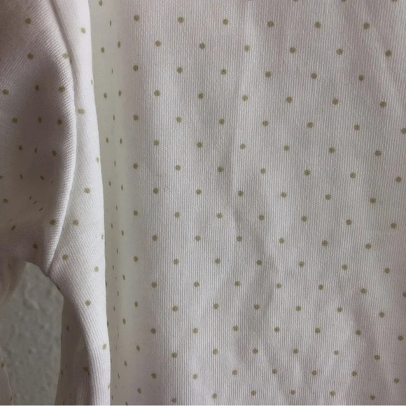 NWT Dondolo footie sleeper white with tiny taupe polka dots size 2T - Picture 9 of 12